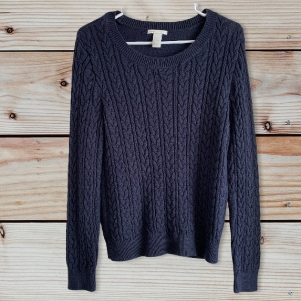 H&M Women’s Dark Navy Blue Sweater Size Large